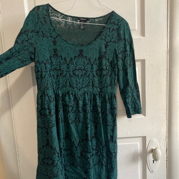 Royal Green Empress Mini Dress - Picture 2 of 4